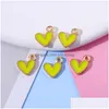 Charms 40Pcs/Set Colorf Cute Love Heart Enamel Pendant Charm For Jewelry Making Diy Necklace Earring Bracelet Accessories Wh Dhxd2