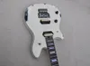 V￤nster vit elektrisk gitarr med brytare, Floyd Rose, Rosewood Fretboard