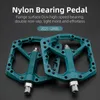 Bike Pedals ROCKBROS Cycling Bike Bicycle Pedals Ultralight Seal Bearings Nylon Molybdenum Pedals Durable Widen Area Bike MTB Bicycle Part 0208