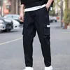 Pantalons pour hommes Pantalons pour hommes Pantalons à la cheville Streetwear Chaud Taille moyenne Cordon de serrage Cargo