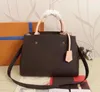 2022 donne Hota Borse a tracolla Borse Borsa MONTIGNE Borsa da donna Borsoni Lettera Goffratura Pelle Crossbody Bagy Fiori marroni