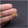 Charms Wholesell 6Pcs 18Mm Cateye Sun Ciondolo per ragazza Donna Orecchini Collana Fai da te Handmake Gioielli di moda 3 Colorscharms Dro So