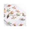 매력 13pcs/세트 팔찌 목걸이 쥬얼리 수제 수제 DIY 크래프트 액세서리 charms 드롭 드 dhgax를위한 컬러프 쉘 콘치 불가사 에나멜