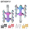 Pedais de bicicleta original LitePro Pedal 412 Du rolamento 9/16 "Alumínio pequeno / ultra leve para mountain bike bmx road mtb dobring bicycle peças 0208