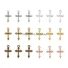 Charms 120pcs / boîte bijoux pendentifs en alliage cadmium plomb croix mélangée 6 couleurs 20pcs / colorcharms livraison directe 202 Dhhqv