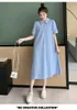 Women's Sleepwear Fresh Loose Large Size Nightdress Women Cotton Short Sleeve Lapel Summer Long Dress Buttons Nightgowns Female Shirt