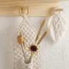 Figurine decorative Macrame Maniglia per porta Altalena Corda appesa a parete Cotone lavorato a maglia per Boho Articoli per feste a casa Baby Shower Decorazioni per la camera da letto