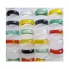 Bands anneaux pour femmes Agate Natural Jade Men de mariage Love Christmas Gifts Bijoux Gemstone Ring Drop Livrot Bijoux DHSB3