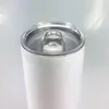 Wholesale 20OZ Sublimation Stainless Steel Skinny Tumblers DIY Tall Skinny Cups Vacuum Insulated Car Tumblers 600ml Coffee Beer Mug Water Bottle