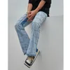 Мужские брюки в американском стиле ретро -микроорганинг клетчатые джинсы мужская модная бренда маленькая толпа дизайн чувства вытра