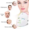 Masajeador facial Inalámbrico Led Mascarilla facial Terapia de luz Pon USB Recarga 7 colores Máscara para el rejuvenecimiento de la piel antienvejecimiento Dispositivo de cuidado de la piel 230208
