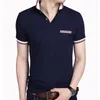 Hommes Polos À Manches Courtes PoloShirts Hommes Casual Design D'été Coton Respirant Solide T-shirt Camisas Homme 5XL