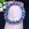 Bracelet en agate cœur bonbon noir et blanc naturel, perles rondes, cadeau de vacances