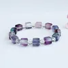 Strand Natural Fluorite Bracelet Color Cube Sugar Jewelry Ornament