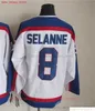 1972-1999 Movie Retro CCM Hockey Jersey Ricamo 8 Teemu Selanne 9 Bobby Hull 10 Dale Hawerchuk 13 Teemu Selanne 16 Laurie Boschman 27 Teppo Numminen 11 Koivu