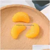 Pozostałe 30pcs Cute Fruits Components Uraskom Tangerine Stberry Cabochon Scrapbooking Hair Bow Center Obieby