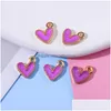 Charms 40Pcs/Set Colorf Cute Love Heart Enamel Pendant Charm For Jewelry Making Diy Necklace Earring Bracelet Accessories Wh Dhxd2