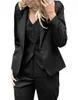 レディースツーピースパンツファッション3ピースセットオフィスウェディングタキシードパーティーレディブレザービジネススーツ女性スーツ（ブレザーベストパンツ）