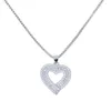 Hänge Halsband Guld Silver Färg Full Paved CZ Heart Pendent Dam Halsband Ursnygga Kvinnliga Engagemang Smycken Halsband Hot Selling box kedja G230206