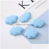 Inne 30pcs 16x24mm Colorf Mieszanina Komponenty żywicy Kawaii Mini Clouds Flatback Cabochon Notatnik Figurka Ogród Akcesoria Orna Dhrja