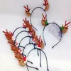 Christmas Decorations Elk Antlers Reindeer Horn Hat Hair Hoop Girls Accessories Hairband Gift Party Po Props Carnival Headwear Decor