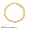 Figaro Link Chain Bracelet Female Stainless Steel Gold Color Charm Bracelets Chain Bracelets for Women Man Jewelry Gifts 19cm
