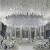decorazione fondo tondo 8 braccia candelabro trasparente alto 120 cm portacandele in acrilico centrotavola per decorazione di nozze imake557
