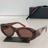 linee geometriche Occhiali da sole Design ovale di alta qualità SPR20 Occhiali Symbole elemento metallico inciso uomo donna Vintage Round Brand Montatura nera Occhiali da sole Oculos De Sol