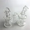 Mini Bong Hand Pipes Novo Design Design Pyrex Bong de vidro transparente com 10mm de coragem feminina de 14 mm para fumar