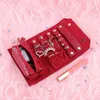 Bekijkboxen Roll -opslag organizer voor ringen Earring kettingen Accessoire Gift Velvet Inside DainTable