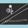 H￤nge halsband ganska kamellia simated p￤rla maxi colar collier femme krage blommor choker halsband droppleverans smycken h￤ngen dhip1
