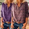 Blouses femininas, senhoras macias, camisa impressa e flagrante para namorar a blusa feminina