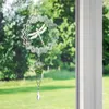 Decoratieve beeldjes 3D Roterende Dragonfly Wind Spinner Metal Catcher Crystal Pendant Chime Outdoor Garden Windspinner Windchime Crafts