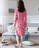 Women's Sleepwear Women Men Flannel Soft Bath Robe 2023 Autumn Winter Cow Cartoon Couple Bathrobe Thicken Warm Female Drop