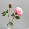 Flores decorativas 1 Bunco de 2 Retro Artificial Europeu Peony Tea Rose Camellia Silk Simulation Flower Diy Home Garden Wedding Decoration