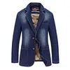 Herenjacks lente en herfst 95 katoen casual denim pak voor mannen slanke westerse herenjack groot formaat