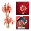 Decorative Flowers Chinese Style Flower Basket Ornament Table Centerpiece For Store Decoration