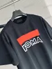 xinxinbuy Herr designer Tee t-shirt 23ss Roma färg Bokstäver tryck kortärmad bomull dam blå XS-L