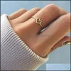 Band Rings Wholesale Fashion Rose Gold Color Heart Shaped Wedding Ring For Women Valentines Day Gift 672 Q2 Drop Delivery Jewelry Dhrgb