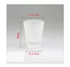 Wholesale 1.5oz Sublimation White Frosted Shot Glass 144pcs Per Carton DIY Blank Wine Glasses Beer Cup Heat Transfer Drinking Mugs 001