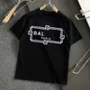 Bal t shirt de luxo feminino Moletom com capuz estampado no peito com gola redonda pulôver unissex camisa casual verão suéter fino roupas esportivas moletom de algodão ovresize 5XL