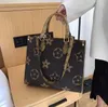 Модная дизайнерская сумка Luxurys Onthego MM Женские сумки Сумки Messenger Ladies Louiseity Плечо Viutonitys Кожаная бриллиантовая вечерняя большая сумка Сумочка Кошелек кошелек