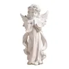 Decoração de festa 2x resina retrô orando angel garota figure fada oração