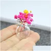 Charms de vidro artesanal Miniatura Globo Bubble Bottle frasco para colar de anel de brinco transparente pingentes transparentes jóias diy encontre dhsmv