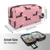 Cosmetic Bags Sausage Dog Bag Women Cute Large Capacity Dachshund Makeup Case Beauty Storage Toiletry