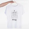 Męskie koszulki jn buddyzm om mani padme hum T-shirt o-deterk krótkie rękawy Summer Casual Fashion Tybetańskie thangka sześć słów pierścionka Tshirt