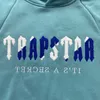 2023 Online Celebrity New Style Lake Bright Blue Hoodie Men Woman 1Cotton Fleece Thandduk broderad Trapstar Pullovers Sweatshirts