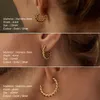 Vintage Spiral Twist Hoop Coldings for Women Punk Party Trendy Gold Kolor Kolczyki Biżuteria Pendientes