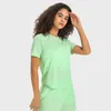 L-333 Tissu Refroidi À L'eau Cool Sweat Respirant Yoga Tops Séchage Rapide Chemise De Tennis Femmes Courir En Plein Air À Manches Courtes Chemises