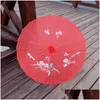 Guarda-chuvas Adts Tamanho Japonês Chinês Oriental Guarda-sol Tecido Feito à Mão Guarda-chuva Para Festa de Casamento P Ography Decoração Mar Navio Gota Dhmnw